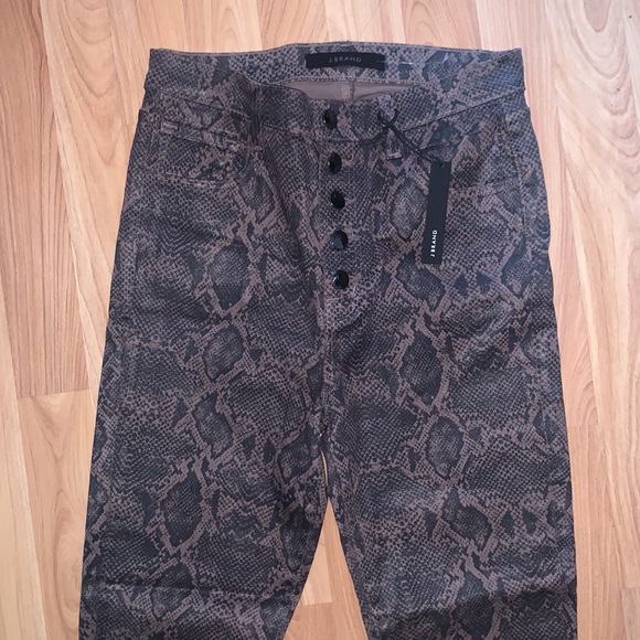 J Brand | Lillie High Rise Snake Skin Button Fly Size 27 - Picture 6 of 9